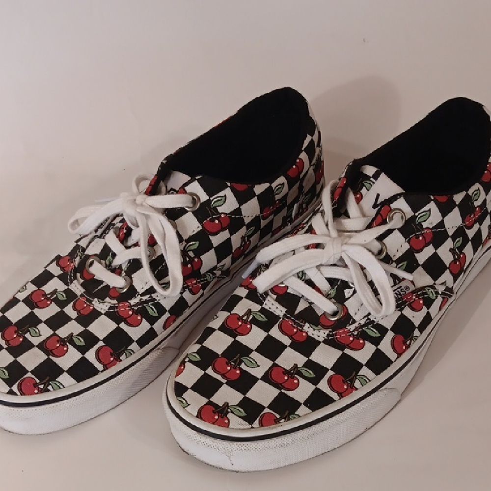 NEW. Vans Off The Wall Cherry Checkered Sneakers